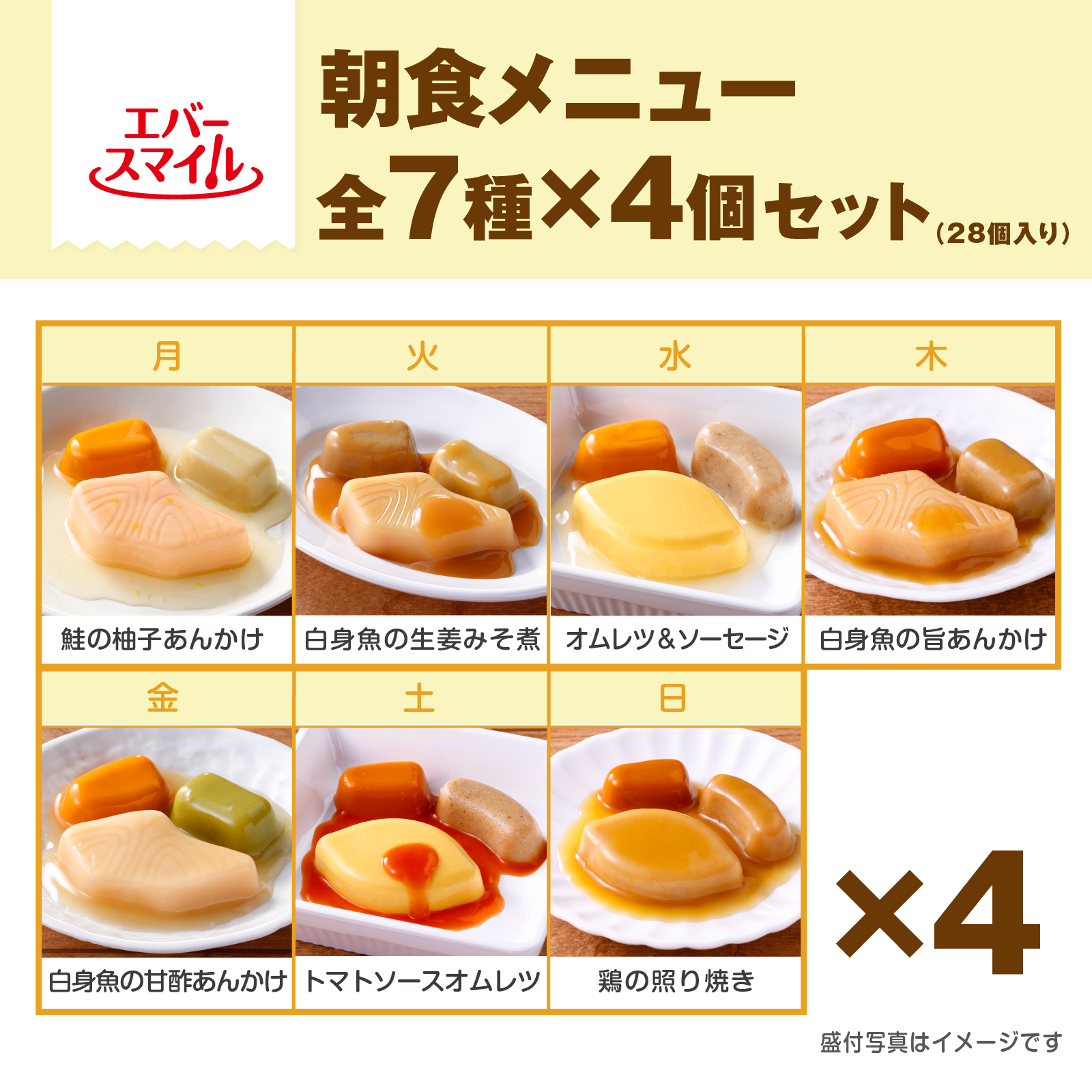 朝食メニュー　全7種×4個セット(28個入り)